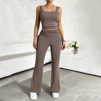 Women's Functional Sleeveless Top and Flowing Pants Set