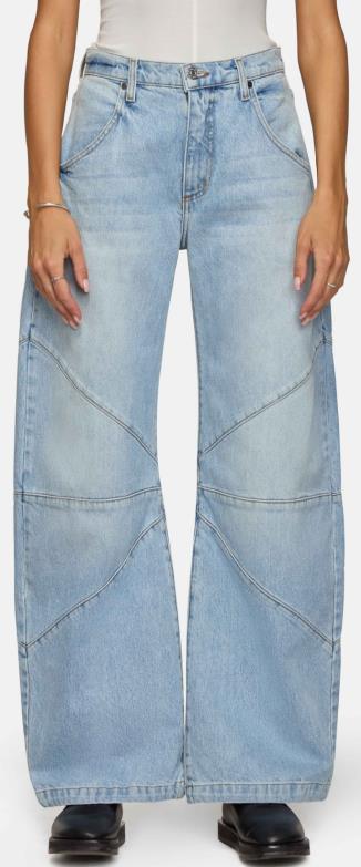 Women's Wide-Leg Jeans with Seam Detail