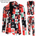 Festive Suit Set with Holiday Pattern