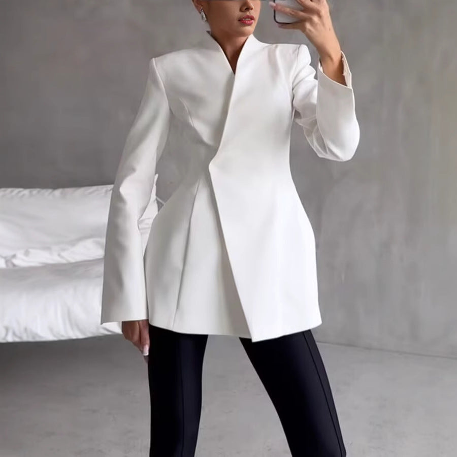 Elegant Asymmetrical Blazer Jacket