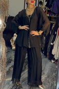 Women's Elegant and Airy Blouse with Wide Cut and Matching Pants