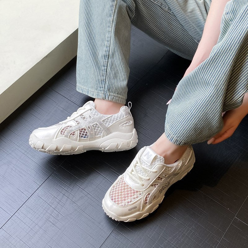 Women's Breathable Casual Sneakers with Non-Slip Outsole and Stable Construction