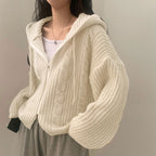 Women's Hooded Zip-Up Cardigan