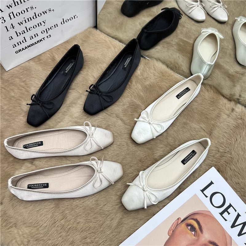 Women's Bow Accent Ballet Flats