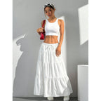 Women's Maxi Skirt with Volants