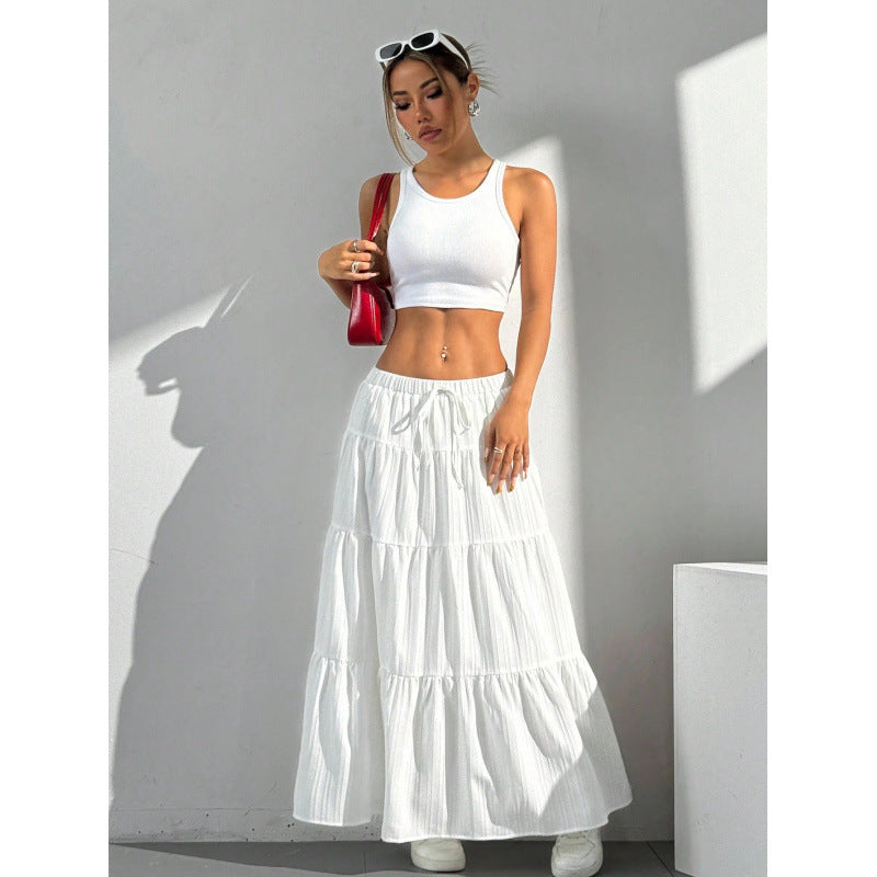 Women's Maxi Skirt with Volants