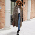 Women's Elegant Long-Haired Fur Coat