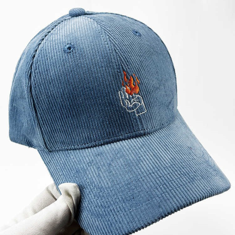 Corduroy Graphic Baseball Cap