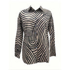 Women's Modern Shirt Blouse with Graphic Pattern