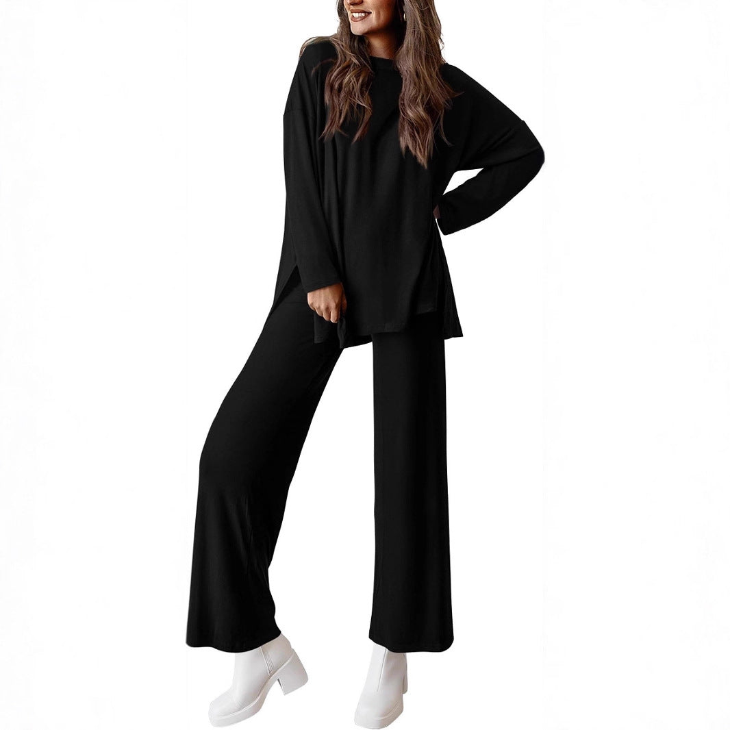 Leisure Suit with Casual Cut and Wide Leg