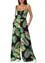 Women's Elegant Geometric Print Wide-Leg Jumpsuit