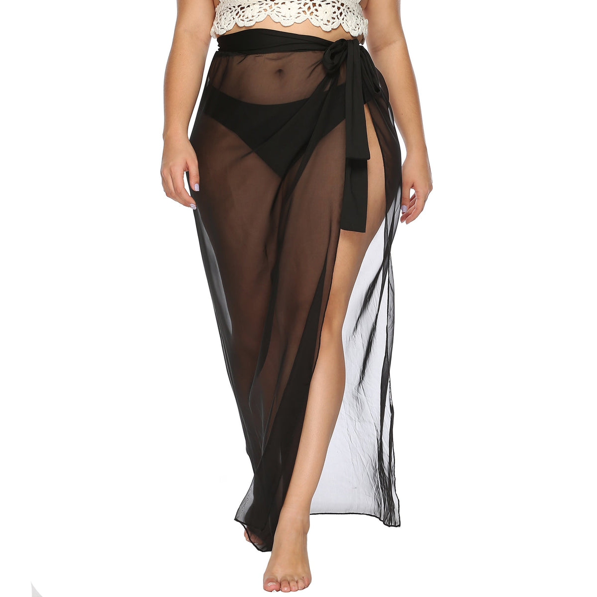 Women's Elegant Beach Cover-Up with Side Knot