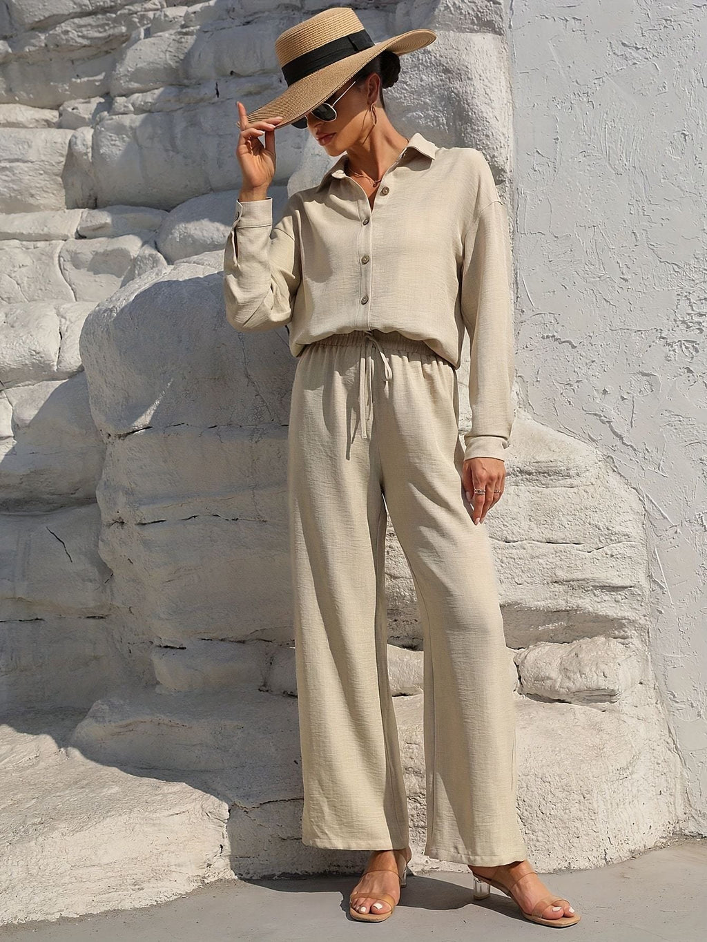 Women's Elegant Two-Piece Set with Relaxed Fit