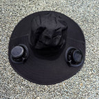 Air-Cooled Sun Hat with Removable USB Fans and Neck Protection