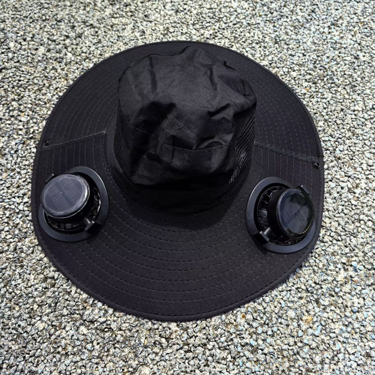 Air-Cooled Sun Hat with Removable USB Fans and Neck Protection