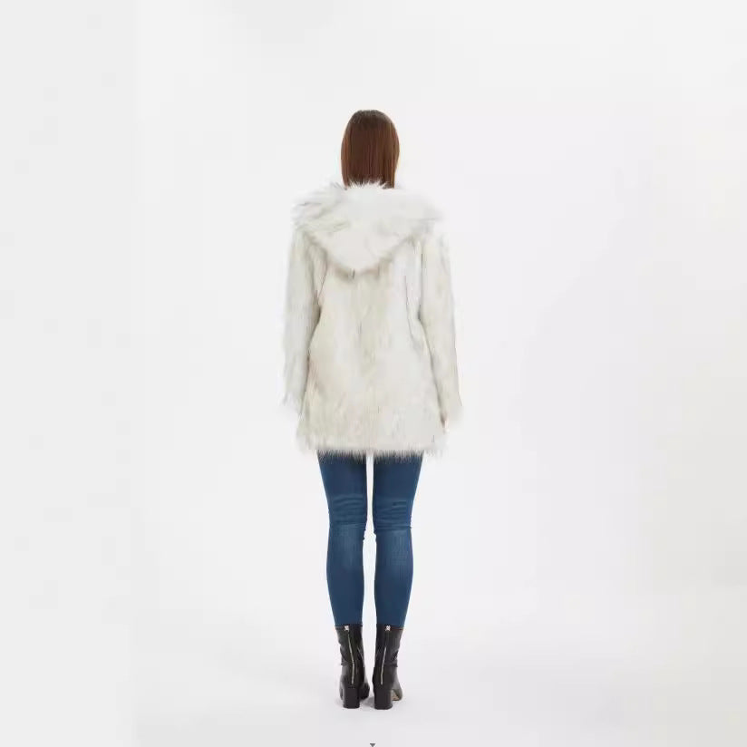 Women's Cool and Casual Faux Fur Jacket
