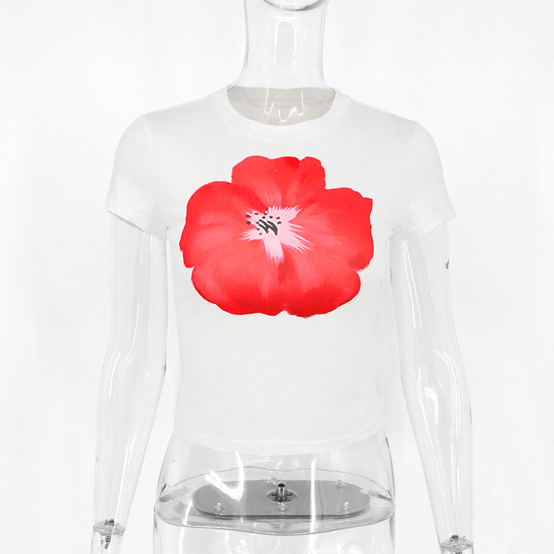 Women's Floral Crop T-Shirt