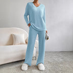 Women's Comfortable and Stylish Ribbed Lounge Set