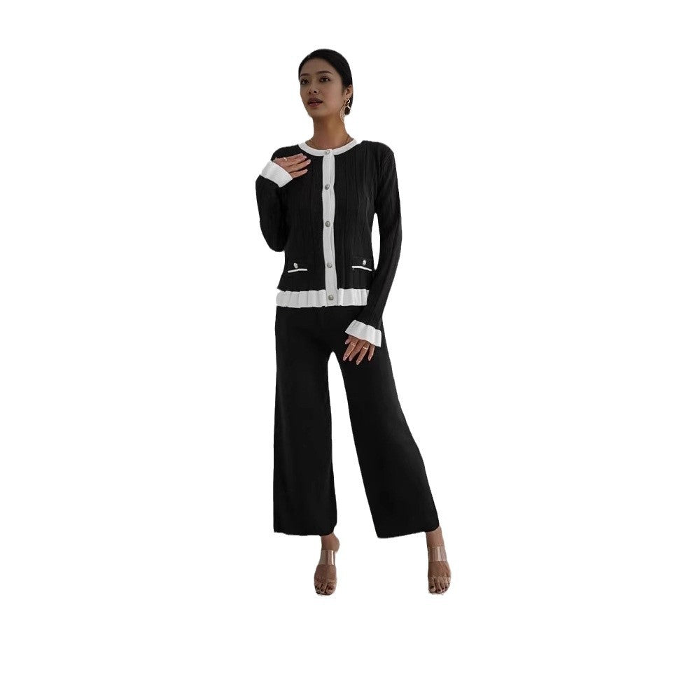 Women's Elegant Ribbed Knit Set
