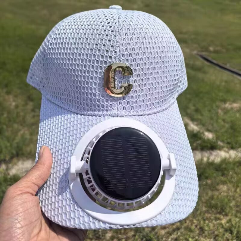 Breathable Baseball Cap with Rechargeable Fan