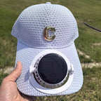 Breathable Baseball Cap with Rechargeable Fan