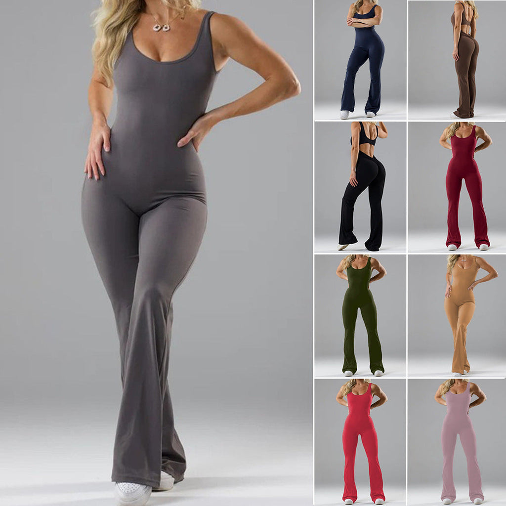 Women's Fitness Jumpsuit with Wide Leg and Elegant Cut