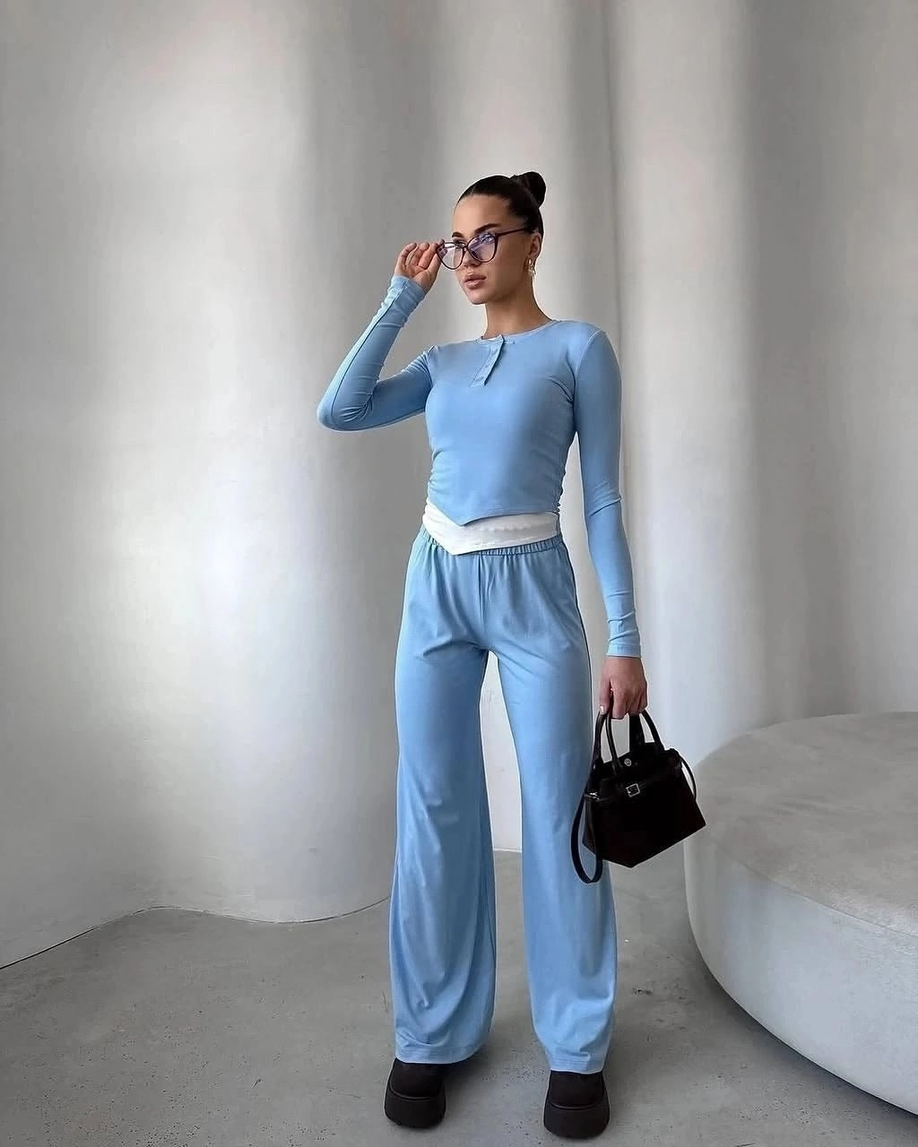 Women's Cozy Leisure Set with Sporty Design