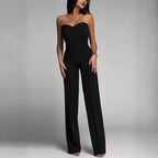 Elegant Women's Jumpsuit with Off-Shoulder Design and Wide Leg
