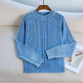 Elegant Chunky Knit Sweater with Artistic Design