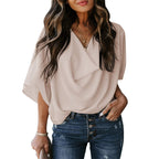Women's Boat Neck Blouse with Casual Fit
