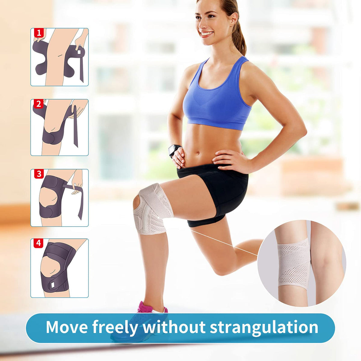 Adjustable Open Patella Knee Support Brace