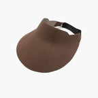 Oversized Curved-Brim Sun Visor with Adjustable Elastic Back Strap