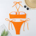 Women's Bandeau Bikini with Ruffle Design