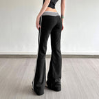 Women's Flared Joggers with Side Stripes