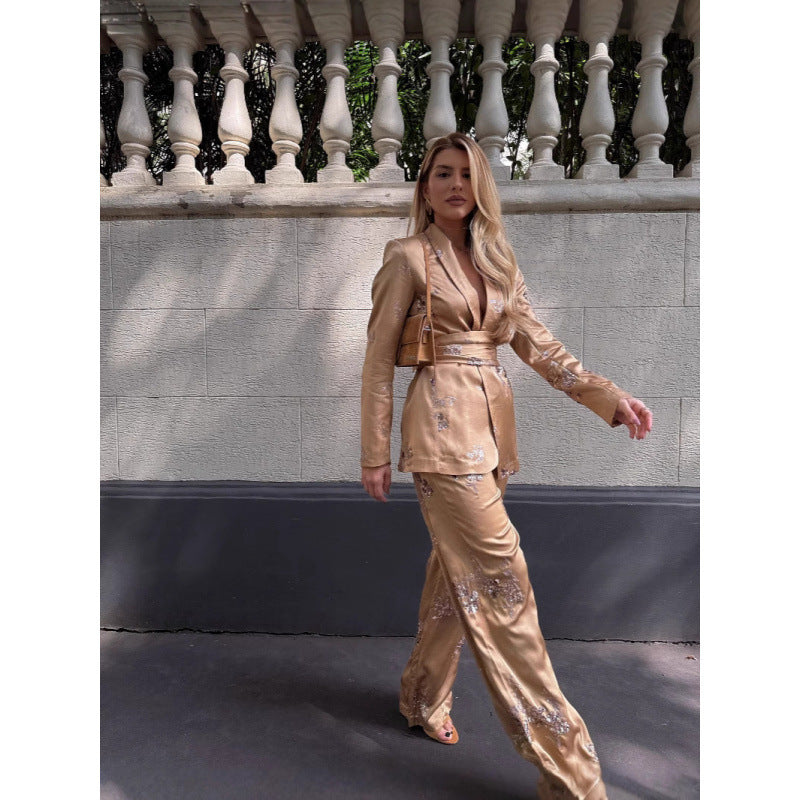 Women's Elegant Floral Suit Set