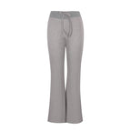 Women's High-Waisted Flared Lounge Pants with Elastic Drawstring