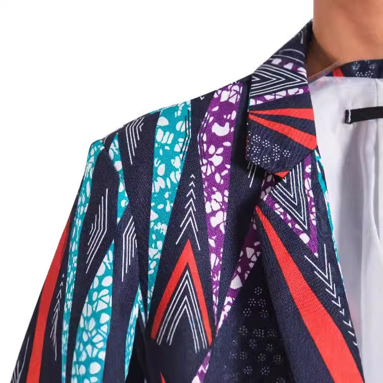 Women's Blazer with Geometric Pattern