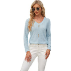 Women's Airy Blouse with Button Details