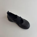 Women's Ballet Flats with Elastic Cross Strap and Cushioned Sole