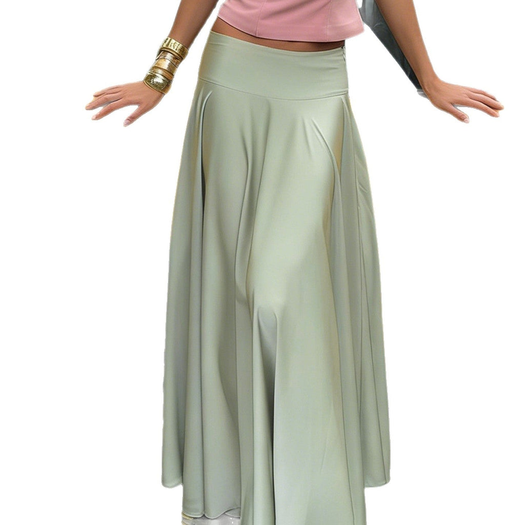 Women's Flowy Maxi Skirt with Elastic Waistband