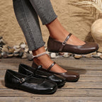 Women's Ballet Flats with Elegant Strap Closure