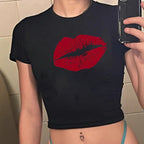 Women's Skull Print Crop T-Shirt