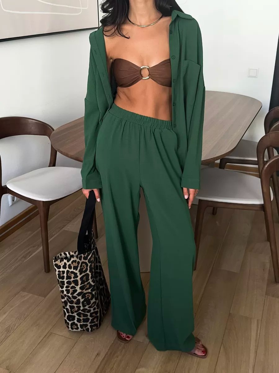 Casual Women's Oversized Blouse with Pockets