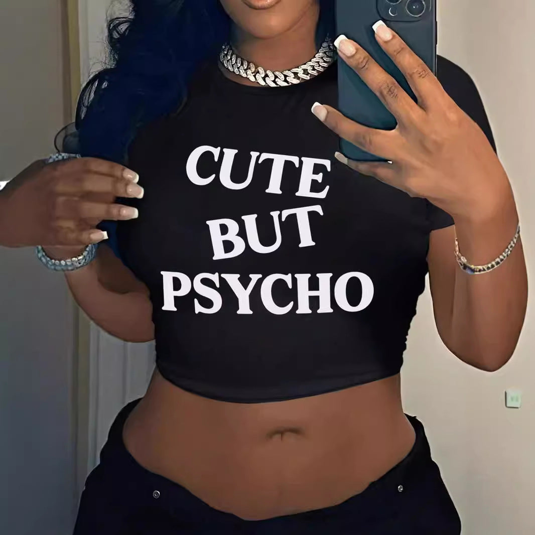 Women's Inspirational Print Crop T-Shirt