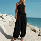 Women's Elegant One-Shoulder Jumpsuit with Flowing Cut