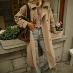 Elegant Wool Coat with Practical Belt