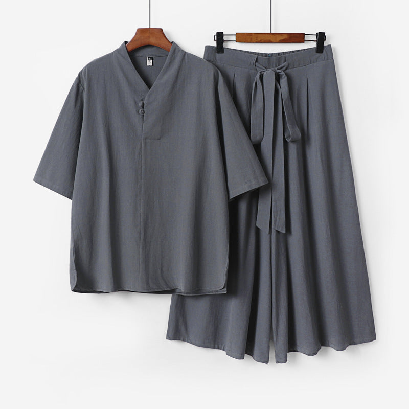 Unisex Two-Piece Kimono Lounge Set