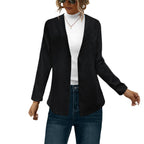 Women's Elegant Long Jacket with Soft Fabric and Open Cut