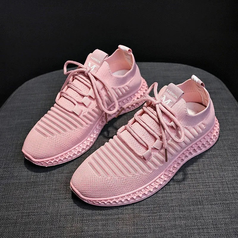 Women's Breathable Sports Sneakers with Flexible Sole