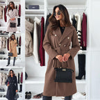 Double-Stitched Women's Trench Coat with Belt
